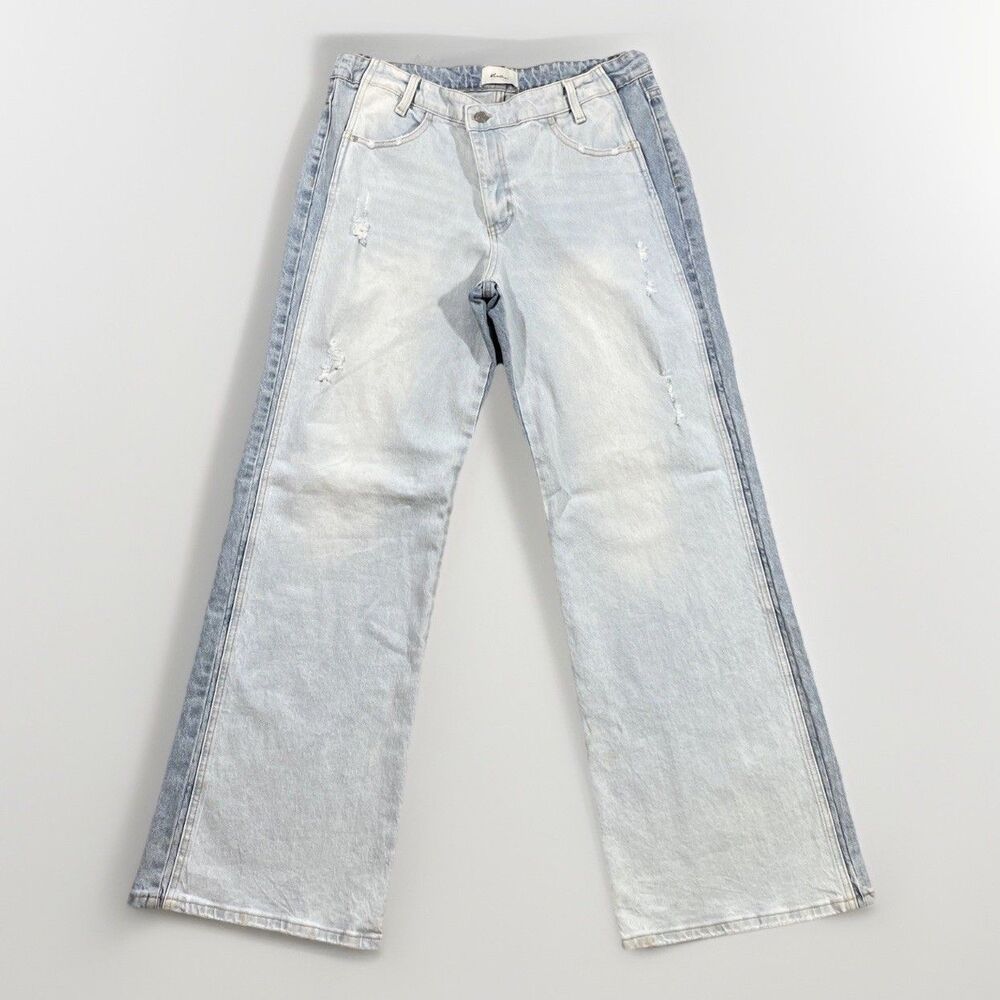 Kancan Baylor Wide Leg Contrast Jeans Womens XL